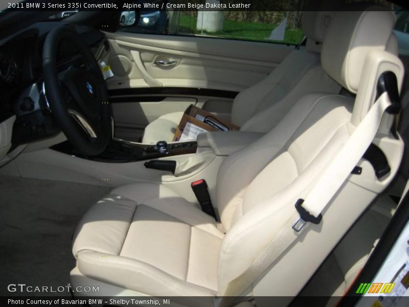 Alpine White / Cream Beige Dakota Leather 2011 BMW 3 Series 335i Convertible