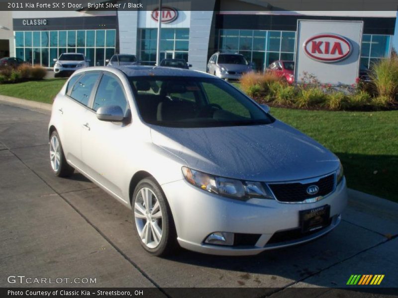 Bright Silver / Black 2011 Kia Forte SX 5 Door