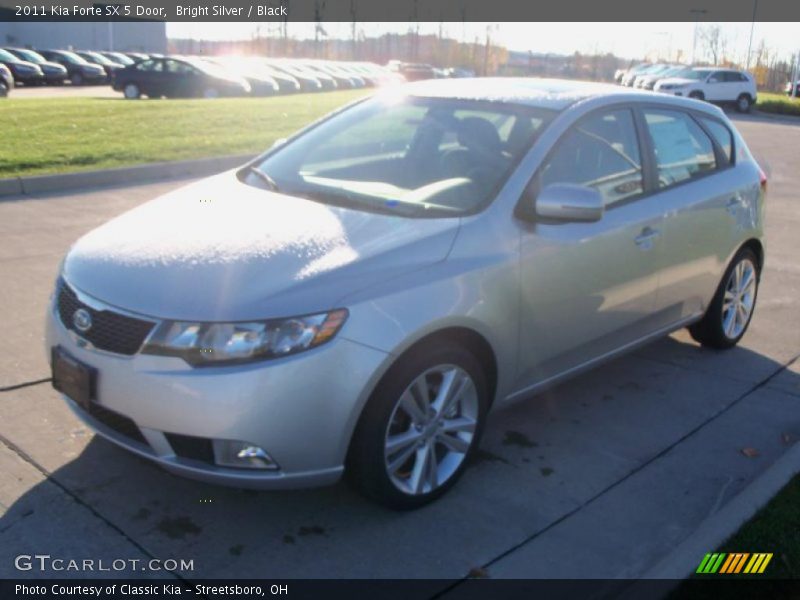 Bright Silver / Black 2011 Kia Forte SX 5 Door