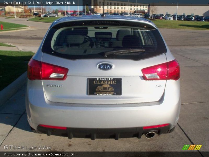 Bright Silver / Black 2011 Kia Forte SX 5 Door