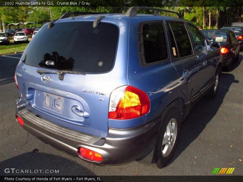 Crystal Blue / Gray 2002 Hyundai Santa Fe GLS