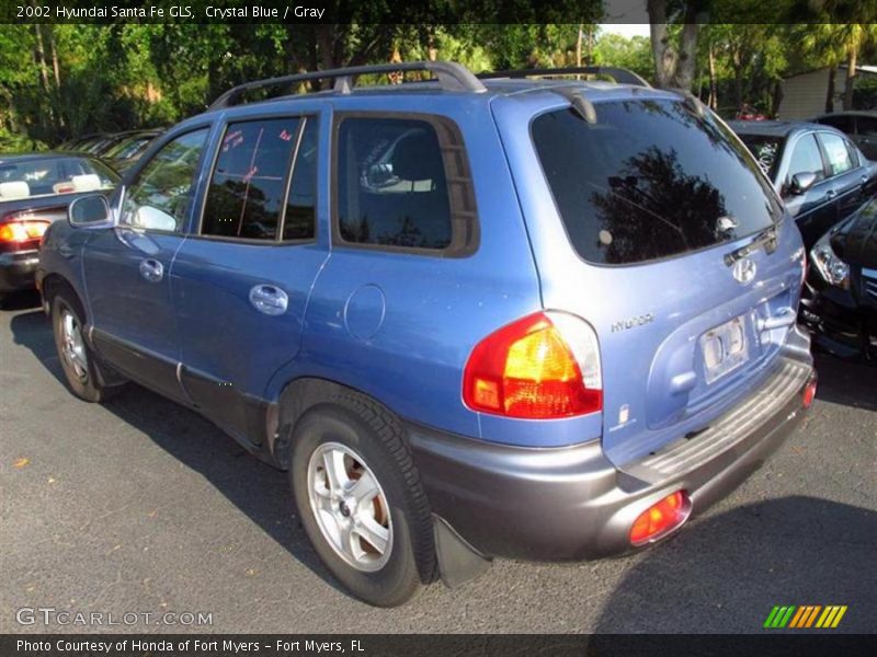 Crystal Blue / Gray 2002 Hyundai Santa Fe GLS