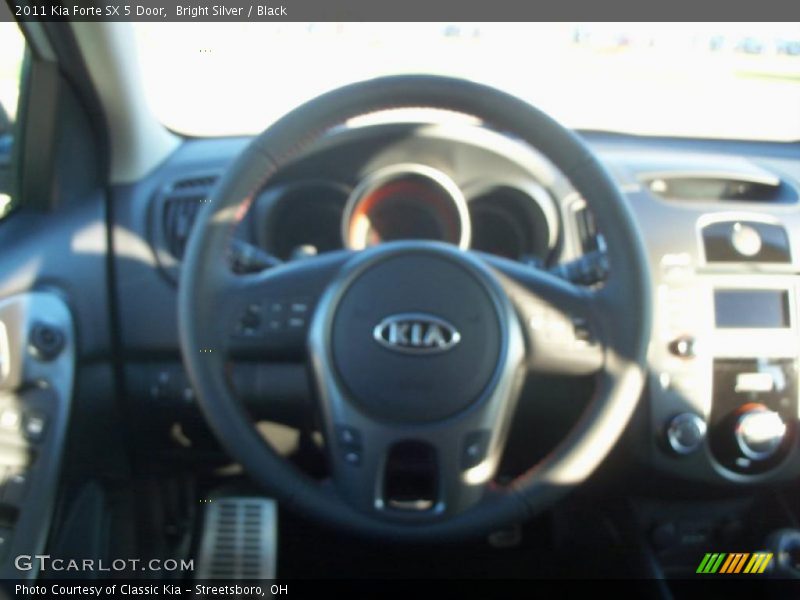 Bright Silver / Black 2011 Kia Forte SX 5 Door