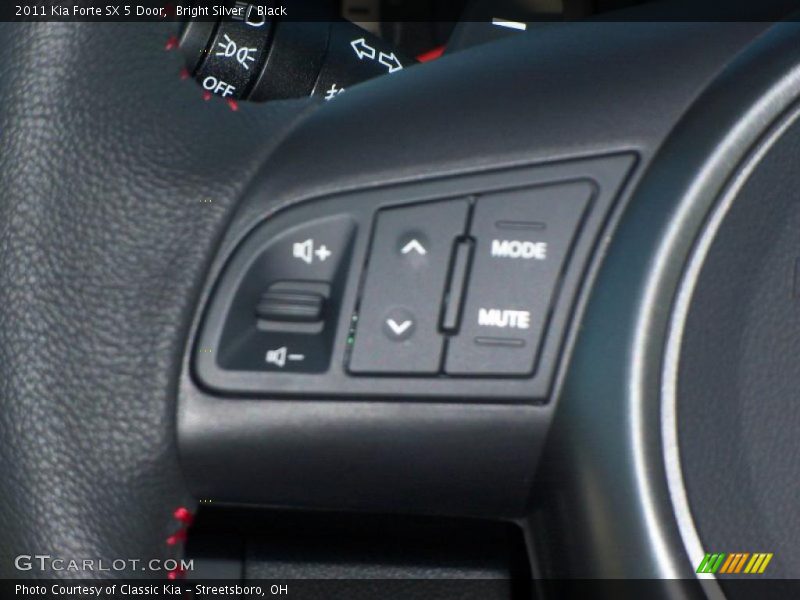 Bright Silver / Black 2011 Kia Forte SX 5 Door