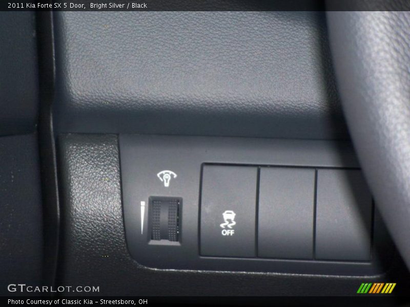 Bright Silver / Black 2011 Kia Forte SX 5 Door