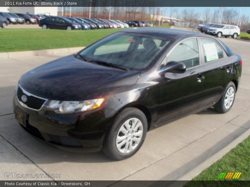 Ebony Black / Stone 2011 Kia Forte LX