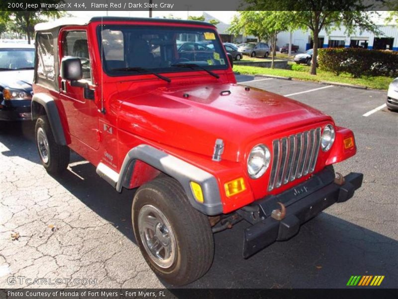 Flame Red / Dark Slate Gray 2006 Jeep Wrangler X 4x4