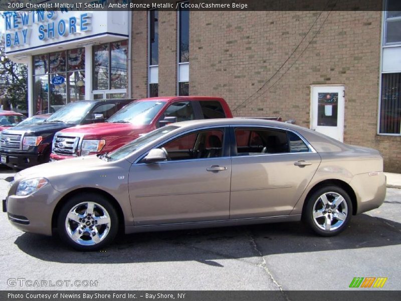 Amber Bronze Metallic / Cocoa/Cashmere Beige 2008 Chevrolet Malibu LT Sedan