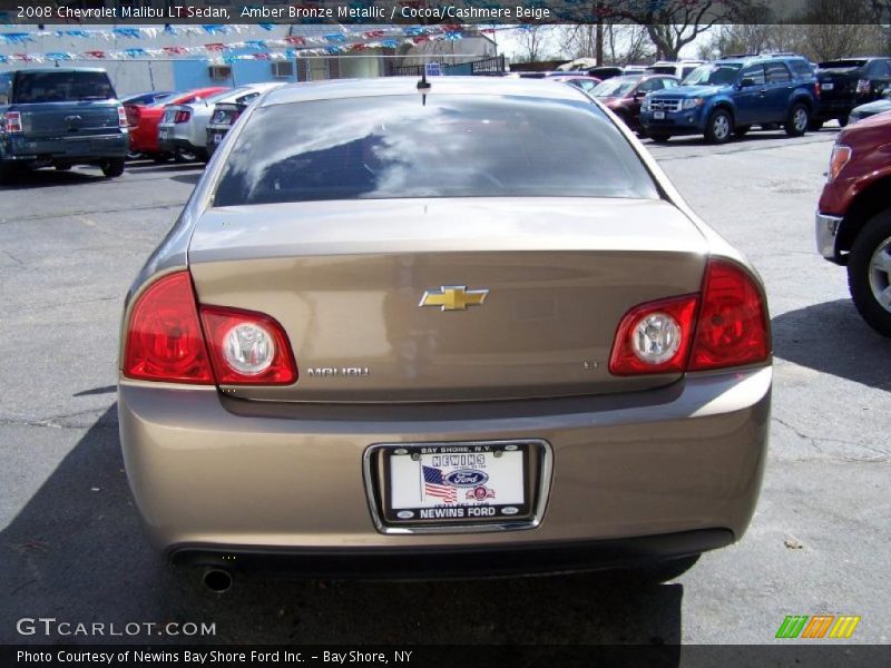 Amber Bronze Metallic / Cocoa/Cashmere Beige 2008 Chevrolet Malibu LT Sedan
