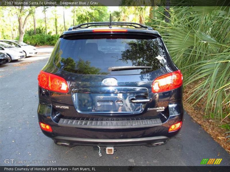 Deepwater Blue / Gray 2007 Hyundai Santa Fe Limited