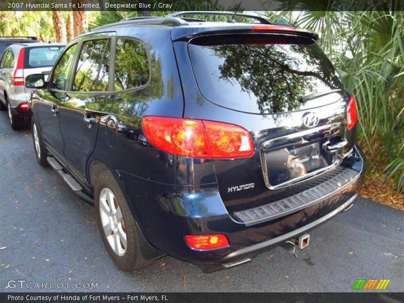 Deepwater Blue / Gray 2007 Hyundai Santa Fe Limited