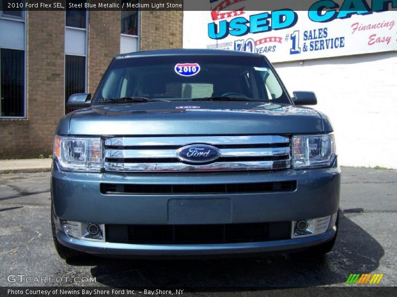 Steel Blue Metallic / Medium Light Stone 2010 Ford Flex SEL