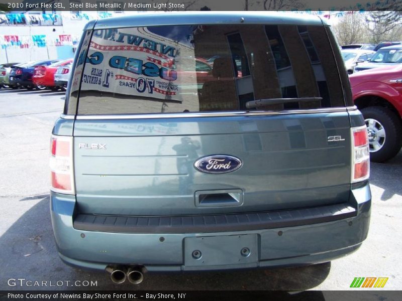 Steel Blue Metallic / Medium Light Stone 2010 Ford Flex SEL