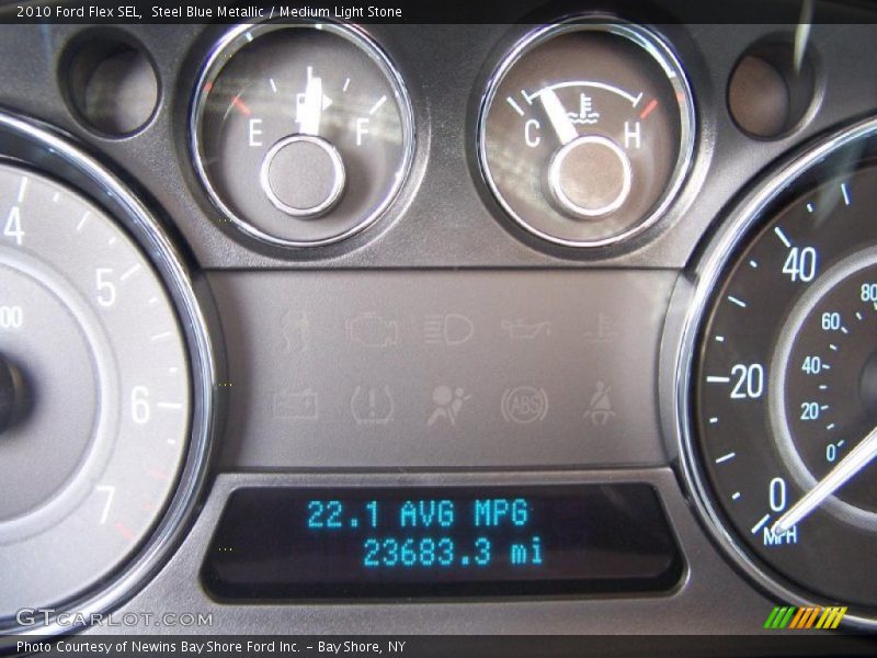 Steel Blue Metallic / Medium Light Stone 2010 Ford Flex SEL