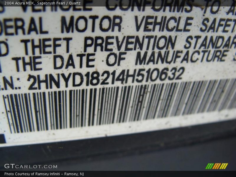 Sagebrush Pearl / Quartz 2004 Acura MDX
