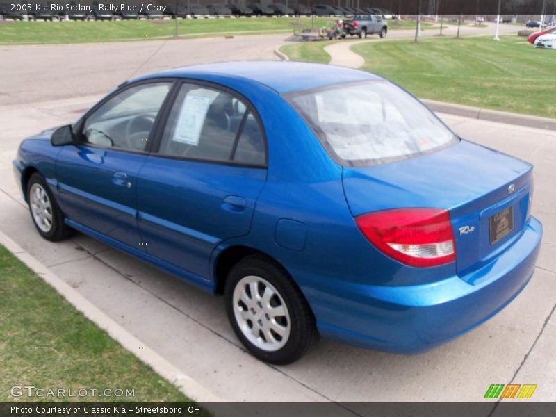 Rally Blue / Gray 2005 Kia Rio Sedan