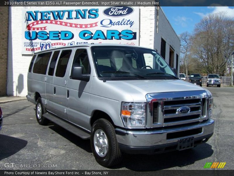 Ingot Silver Metallic / Medium Flint 2010 Ford E Series Van E350 XLT Passenger Extended