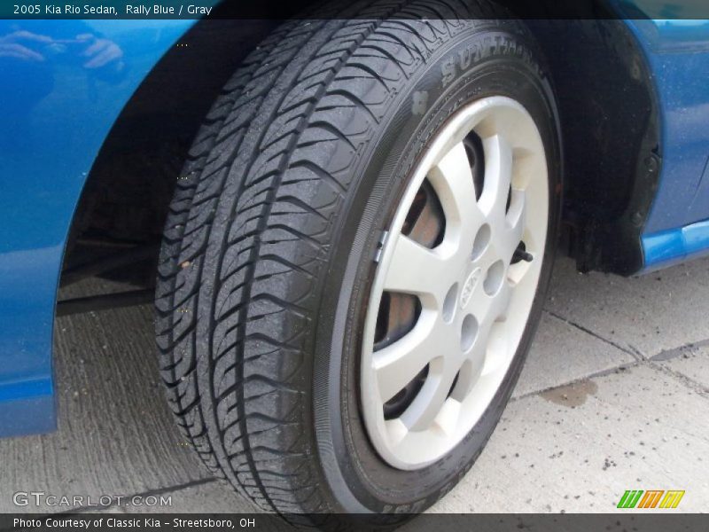 Rally Blue / Gray 2005 Kia Rio Sedan