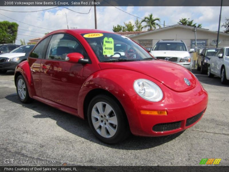 Salsa Red / Black 2008 Volkswagen New Beetle S Coupe