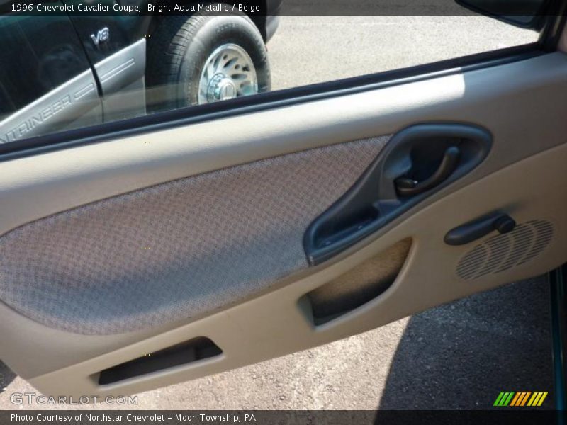 Bright Aqua Metallic / Beige 1996 Chevrolet Cavalier Coupe