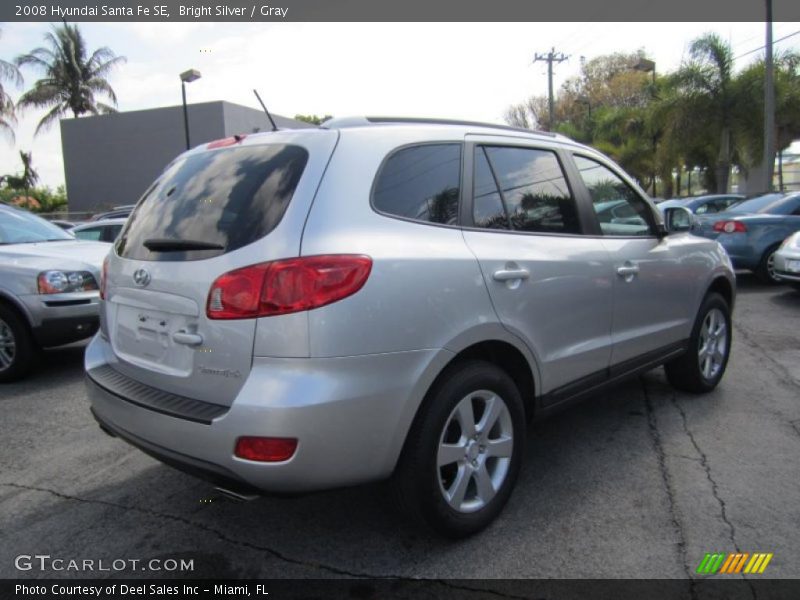 Bright Silver / Gray 2008 Hyundai Santa Fe SE