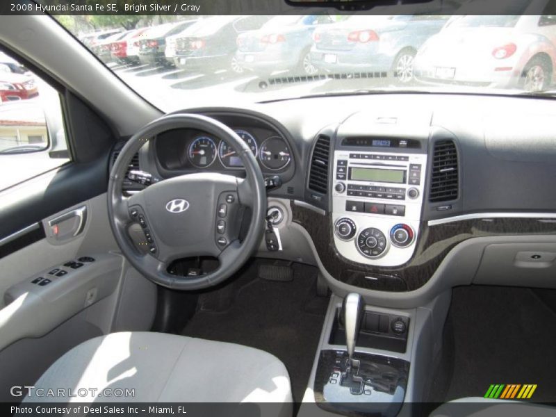 Bright Silver / Gray 2008 Hyundai Santa Fe SE