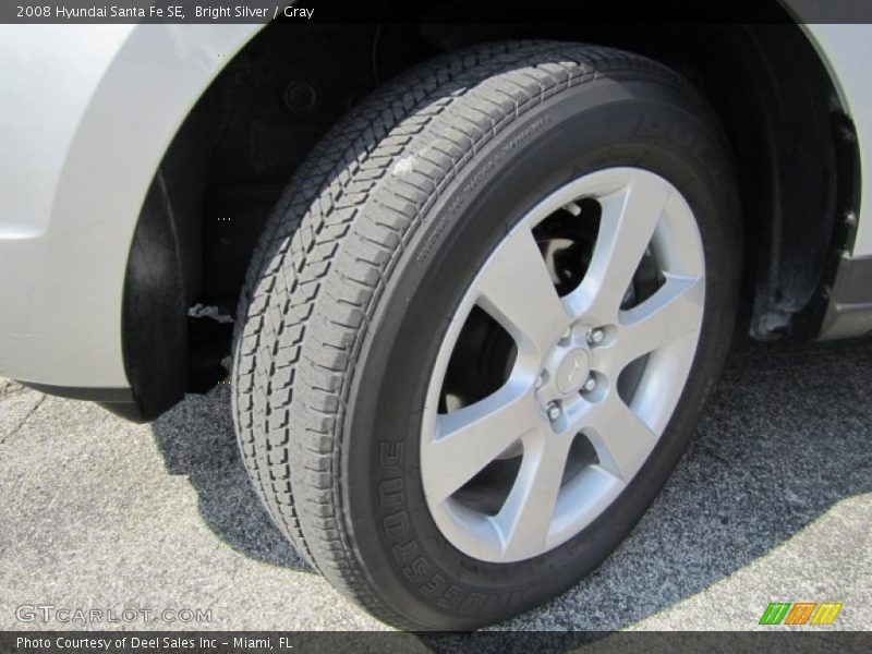 Bright Silver / Gray 2008 Hyundai Santa Fe SE