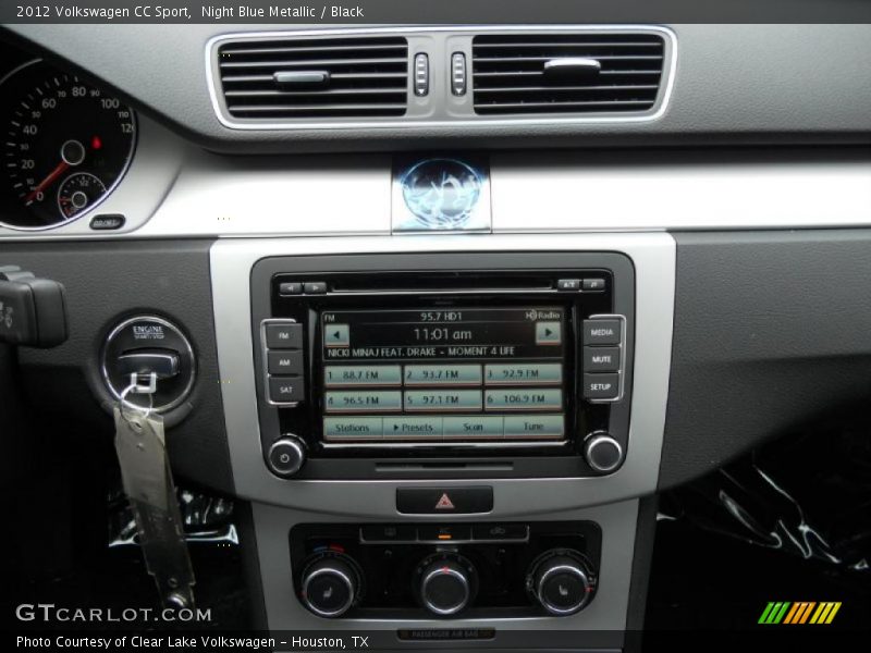 Night Blue Metallic / Black 2012 Volkswagen CC Sport
