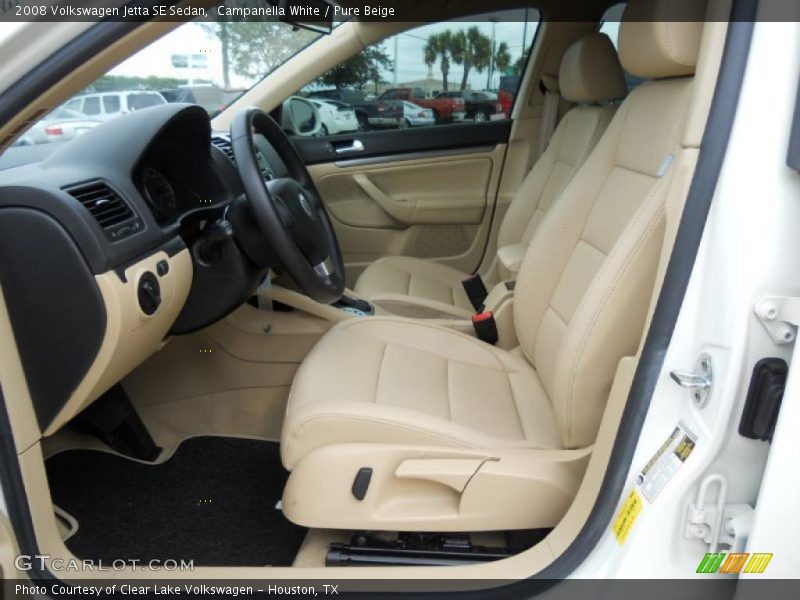 Campanella White / Pure Beige 2008 Volkswagen Jetta SE Sedan