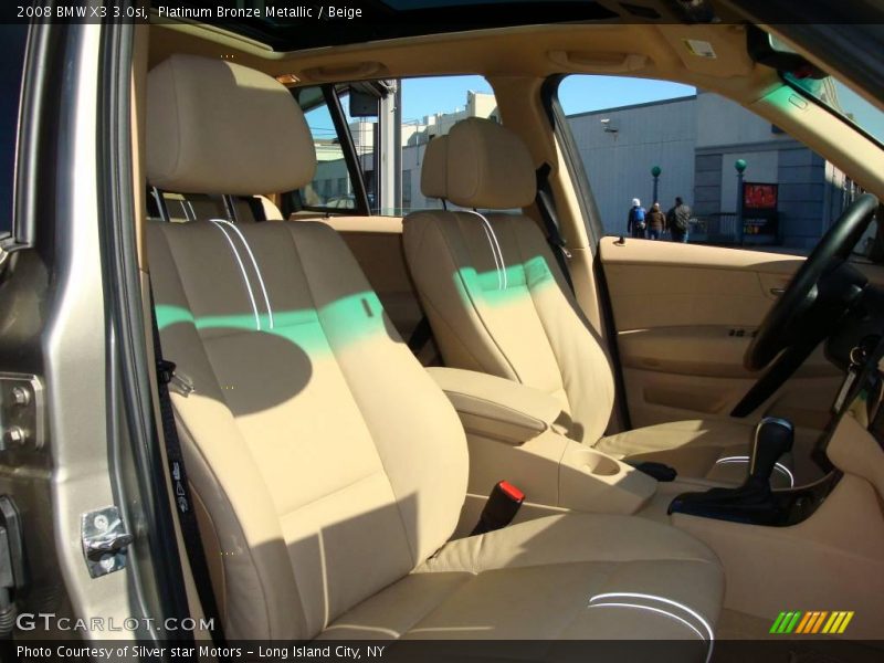 Platinum Bronze Metallic / Beige 2008 BMW X3 3.0si