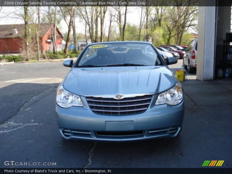 Clearwater Blue Pearl / Dark Slate Gray 2009 Chrysler Sebring Touring Convertible