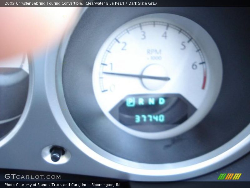Clearwater Blue Pearl / Dark Slate Gray 2009 Chrysler Sebring Touring Convertible