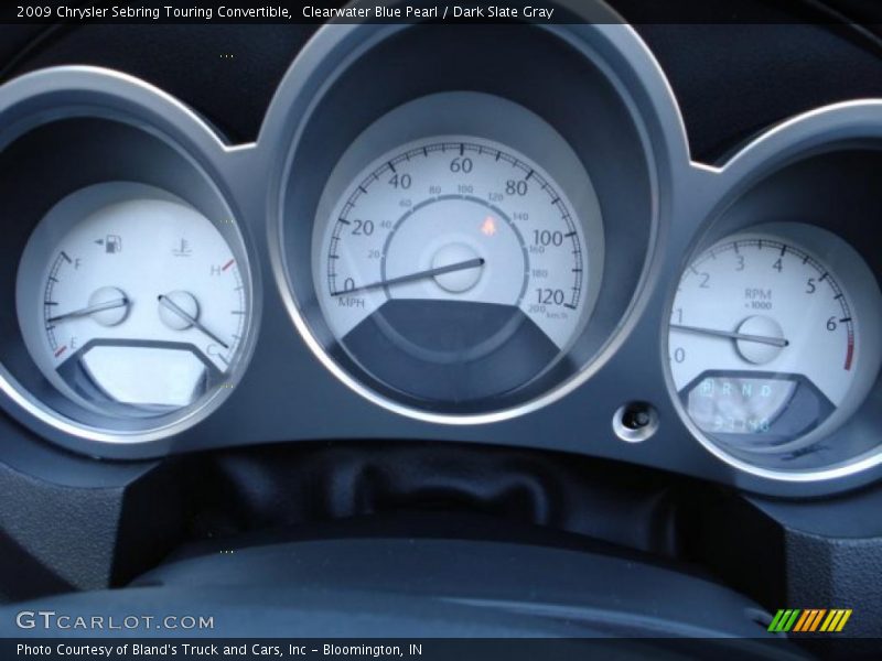 Clearwater Blue Pearl / Dark Slate Gray 2009 Chrysler Sebring Touring Convertible