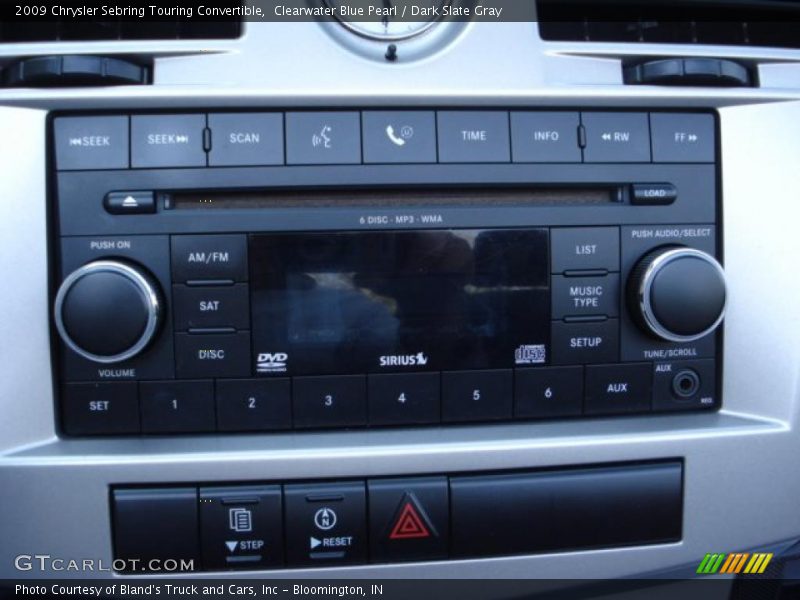 Clearwater Blue Pearl / Dark Slate Gray 2009 Chrysler Sebring Touring Convertible