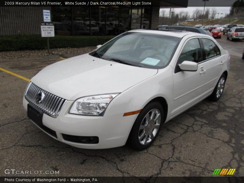 White Suede / Dark Charcoal/Medium Light Stone 2009 Mercury Milan V6 Premier
