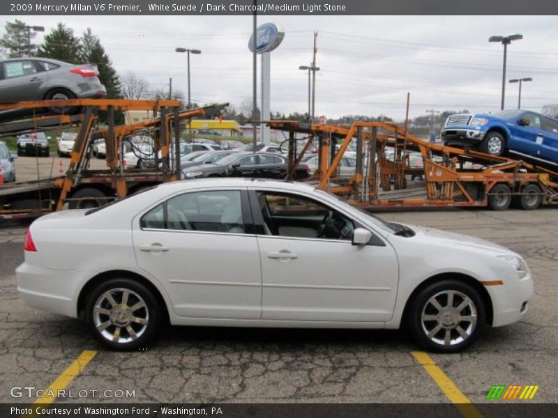 White Suede / Dark Charcoal/Medium Light Stone 2009 Mercury Milan V6 Premier