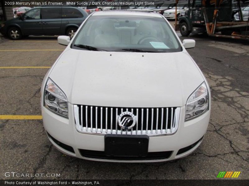 White Suede / Dark Charcoal/Medium Light Stone 2009 Mercury Milan V6 Premier