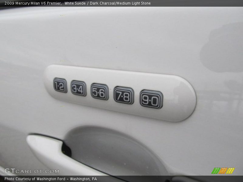 White Suede / Dark Charcoal/Medium Light Stone 2009 Mercury Milan V6 Premier