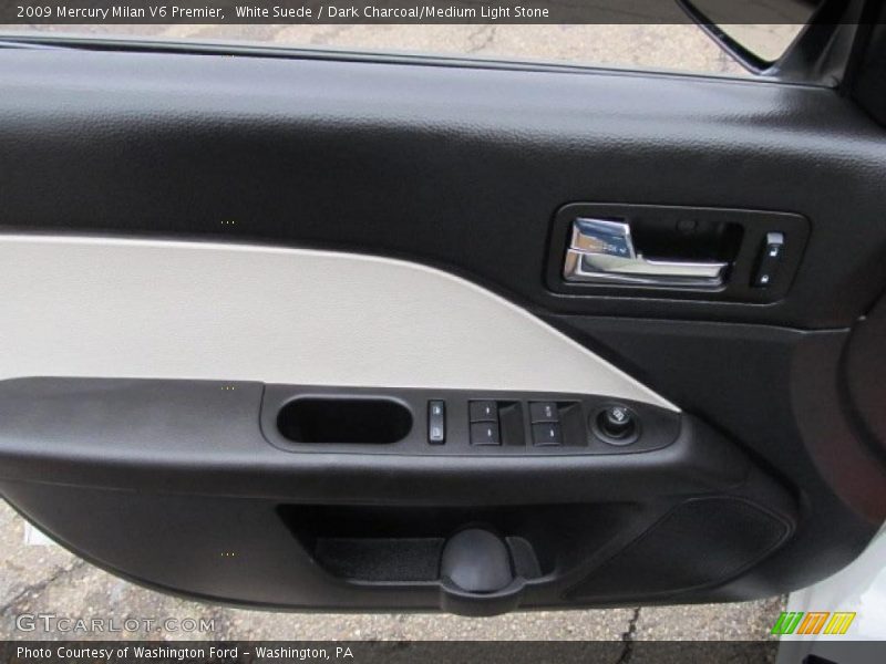 White Suede / Dark Charcoal/Medium Light Stone 2009 Mercury Milan V6 Premier