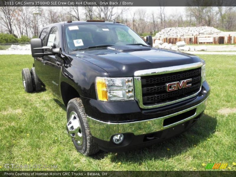 Onyx Black / Ebony 2011 GMC Sierra 3500HD SLE Crew Cab 4x4 Chassis