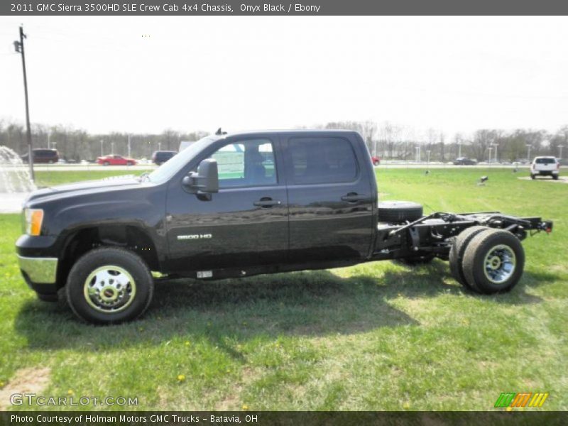 Onyx Black / Ebony 2011 GMC Sierra 3500HD SLE Crew Cab 4x4 Chassis