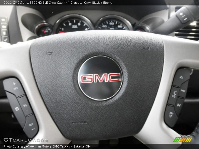 Onyx Black / Ebony 2011 GMC Sierra 3500HD SLE Crew Cab 4x4 Chassis