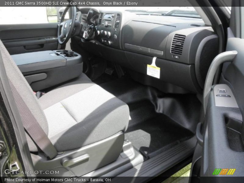 Onyx Black / Ebony 2011 GMC Sierra 3500HD SLE Crew Cab 4x4 Chassis