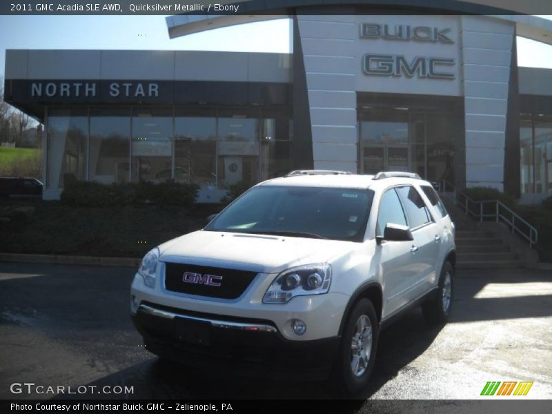 Quicksilver Metallic / Ebony 2011 GMC Acadia SLE AWD