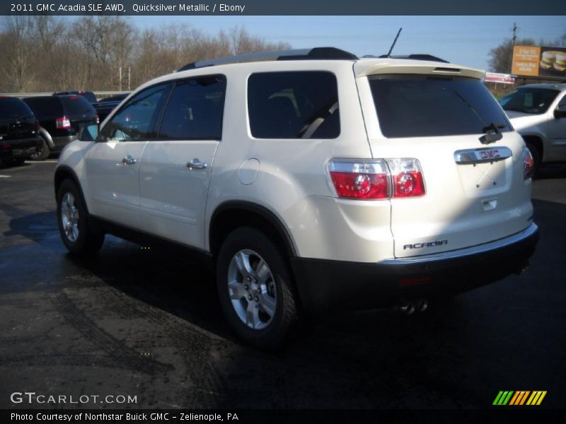 Quicksilver Metallic / Ebony 2011 GMC Acadia SLE AWD