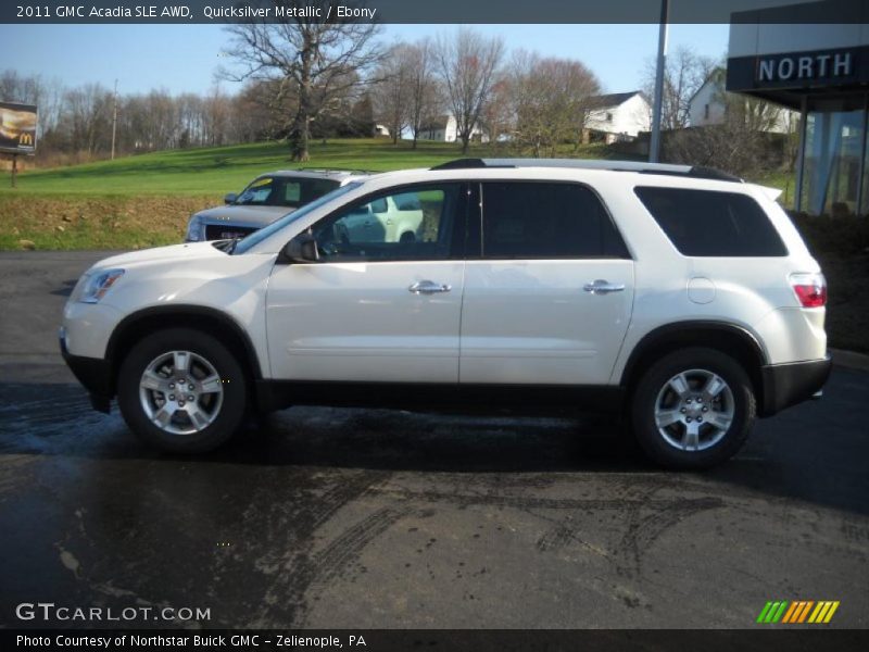 Quicksilver Metallic / Ebony 2011 GMC Acadia SLE AWD