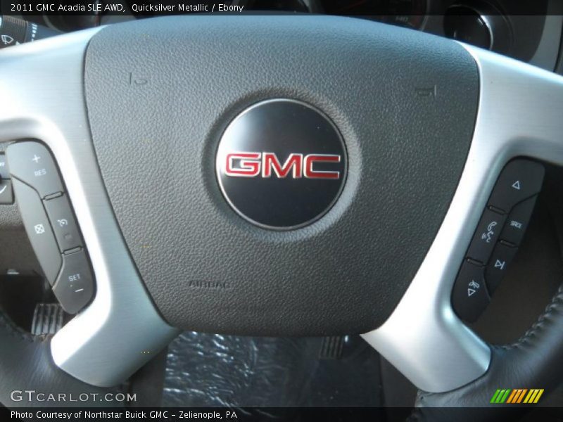 Quicksilver Metallic / Ebony 2011 GMC Acadia SLE AWD