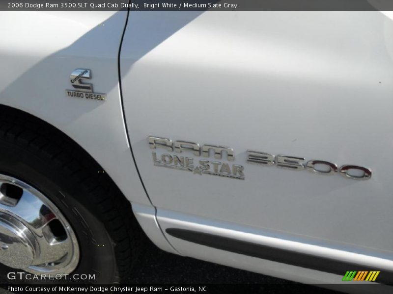 Bright White / Medium Slate Gray 2006 Dodge Ram 3500 SLT Quad Cab Dually