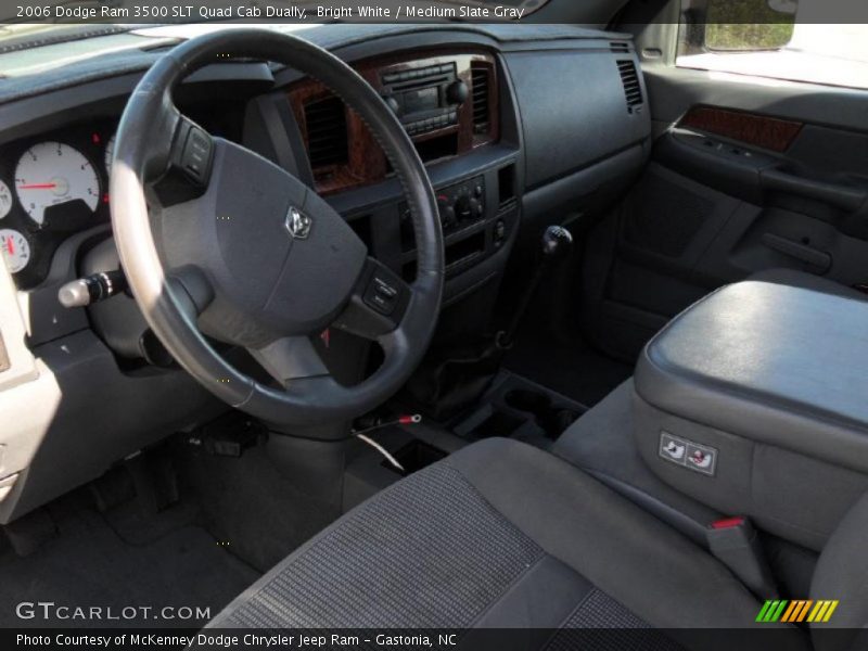 Bright White / Medium Slate Gray 2006 Dodge Ram 3500 SLT Quad Cab Dually