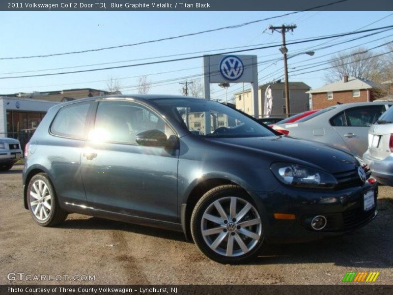 Blue Graphite Metallic / Titan Black 2011 Volkswagen Golf 2 Door TDI